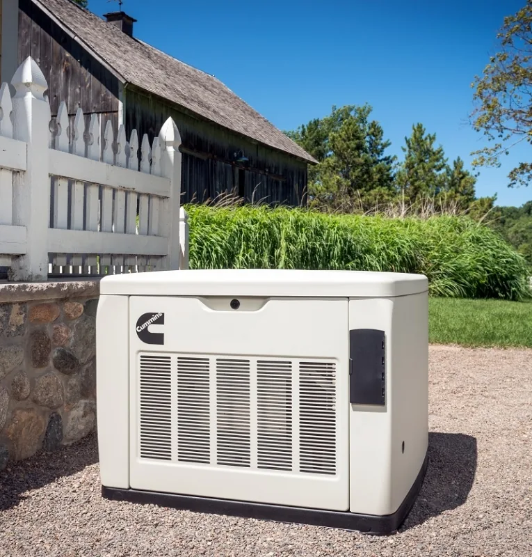 Cummins Quiet Connect home standby generator installed outside a home